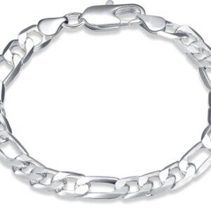 Fashion 925 Sterling Silver Link Bracelet Chain for Men